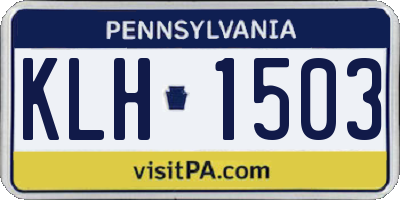 PA license plate KLH1503