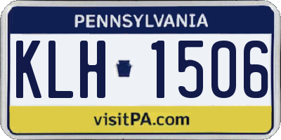 PA license plate KLH1506
