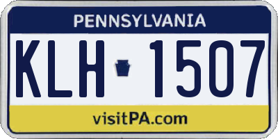 PA license plate KLH1507
