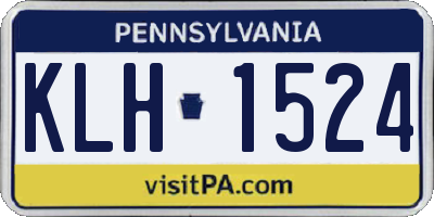 PA license plate KLH1524