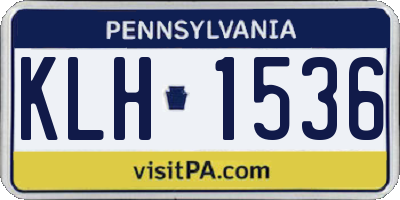 PA license plate KLH1536