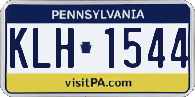 PA license plate KLH1544