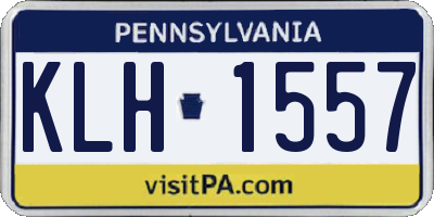 PA license plate KLH1557