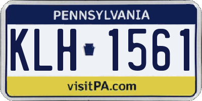 PA license plate KLH1561