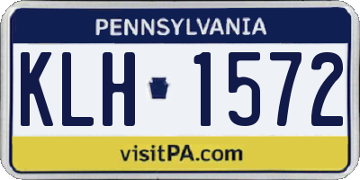 PA license plate KLH1572
