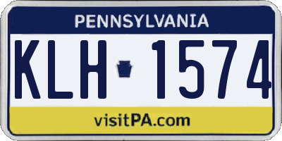 PA license plate KLH1574