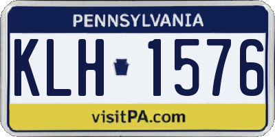 PA license plate KLH1576