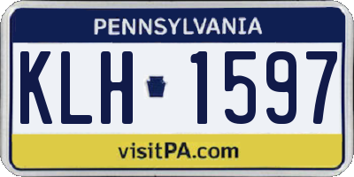 PA license plate KLH1597