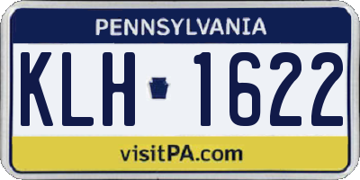 PA license plate KLH1622
