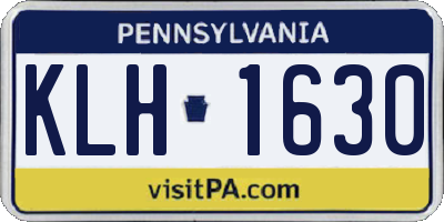 PA license plate KLH1630