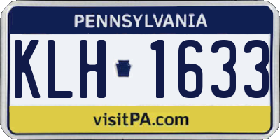 PA license plate KLH1633