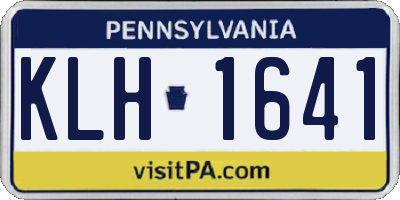 PA license plate KLH1641