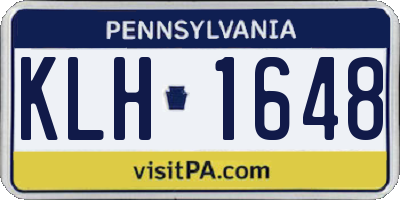 PA license plate KLH1648