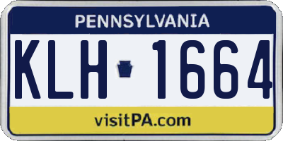 PA license plate KLH1664
