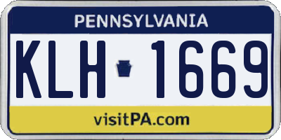 PA license plate KLH1669