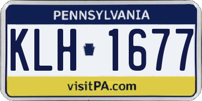 PA license plate KLH1677