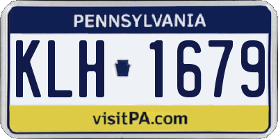 PA license plate KLH1679