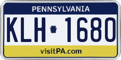 PA license plate KLH1680