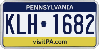 PA license plate KLH1682