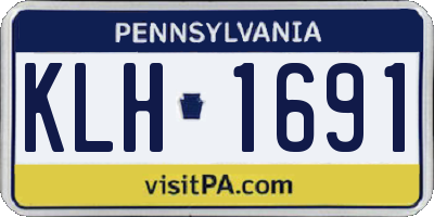 PA license plate KLH1691