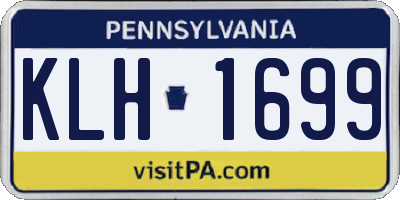 PA license plate KLH1699