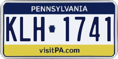 PA license plate KLH1741