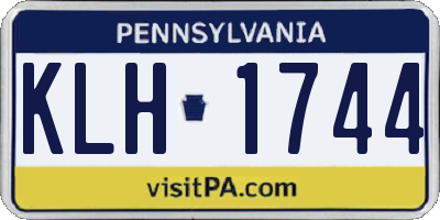 PA license plate KLH1744