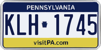 PA license plate KLH1745