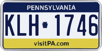 PA license plate KLH1746
