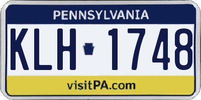 PA license plate KLH1748