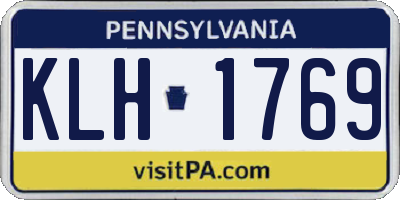 PA license plate KLH1769
