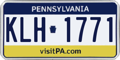 PA license plate KLH1771