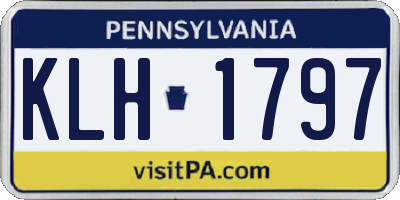PA license plate KLH1797