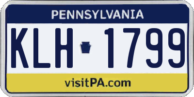 PA license plate KLH1799