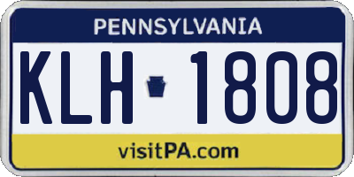 PA license plate KLH1808