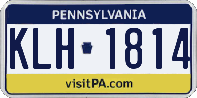 PA license plate KLH1814