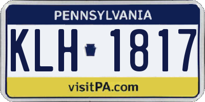 PA license plate KLH1817