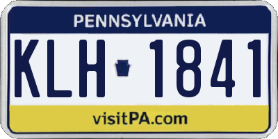 PA license plate KLH1841