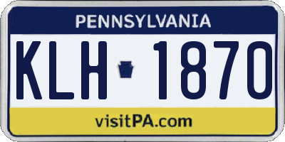 PA license plate KLH1870