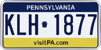 PA license plate KLH1877