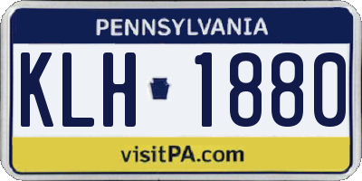 PA license plate KLH1880