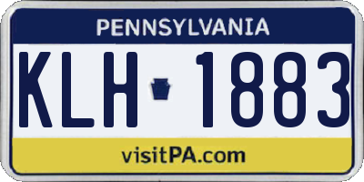 PA license plate KLH1883