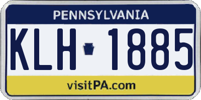 PA license plate KLH1885