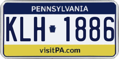 PA license plate KLH1886