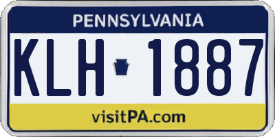 PA license plate KLH1887