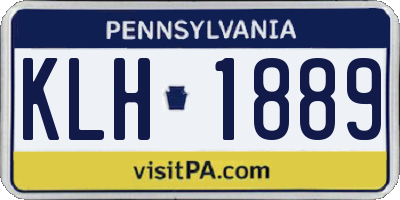 PA license plate KLH1889