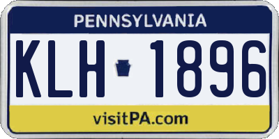 PA license plate KLH1896