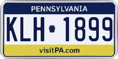 PA license plate KLH1899