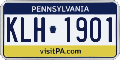 PA license plate KLH1901