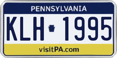 PA license plate KLH1995